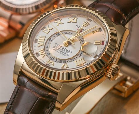 rolex sky dweller gold replica|rolex sky dweller retail price.